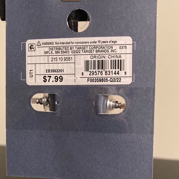 Universal Thread Textured Silver Hoop Earrings - Picture 2 of 2